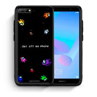 Thumbnail for Θήκη Huawei Y6 2018 AFK Text από τη Smartfits με σχέδιο στο πίσω μέρος και μαύρο περίβλημα | Huawei Y6 2018 AFK Text case with colorful back and black bezels
