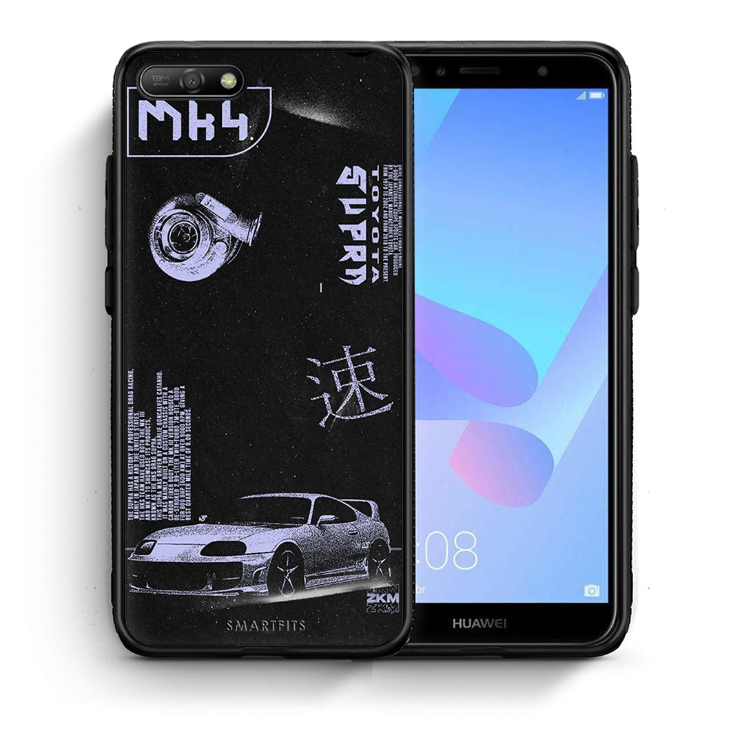 Θήκη Αγίου Βαλεντίνου Huawei Y6 2018 Tokyo Drift από τη Smartfits με σχέδιο στο πίσω μέρος και μαύρο περίβλημα | Huawei Y6 2018 Tokyo Drift case with colorful back and black bezels
