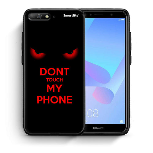 Θήκη Huawei Y6 2018 Touch My Phone από τη Smartfits με σχέδιο στο πίσω μέρος και μαύρο περίβλημα | Huawei Y6 2018 Touch My Phone case with colorful back and black bezels