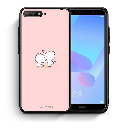 Θήκη Huawei Y6 2018 Love Valentine από τη Smartfits με σχέδιο στο πίσω μέρος και μαύρο περίβλημα | Huawei Y6 2018 Love Valentine case with colorful back and black bezels