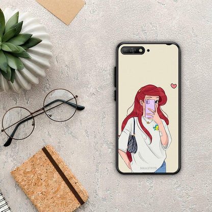 Walking Mermaid - Huawei Y6 2018 / Honor 7A θήκη