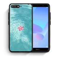 Thumbnail for Θήκη Huawei Y6 2018 Water Flower από τη Smartfits με σχέδιο στο πίσω μέρος και μαύρο περίβλημα | Huawei Y6 2018 Water Flower case with colorful back and black bezels