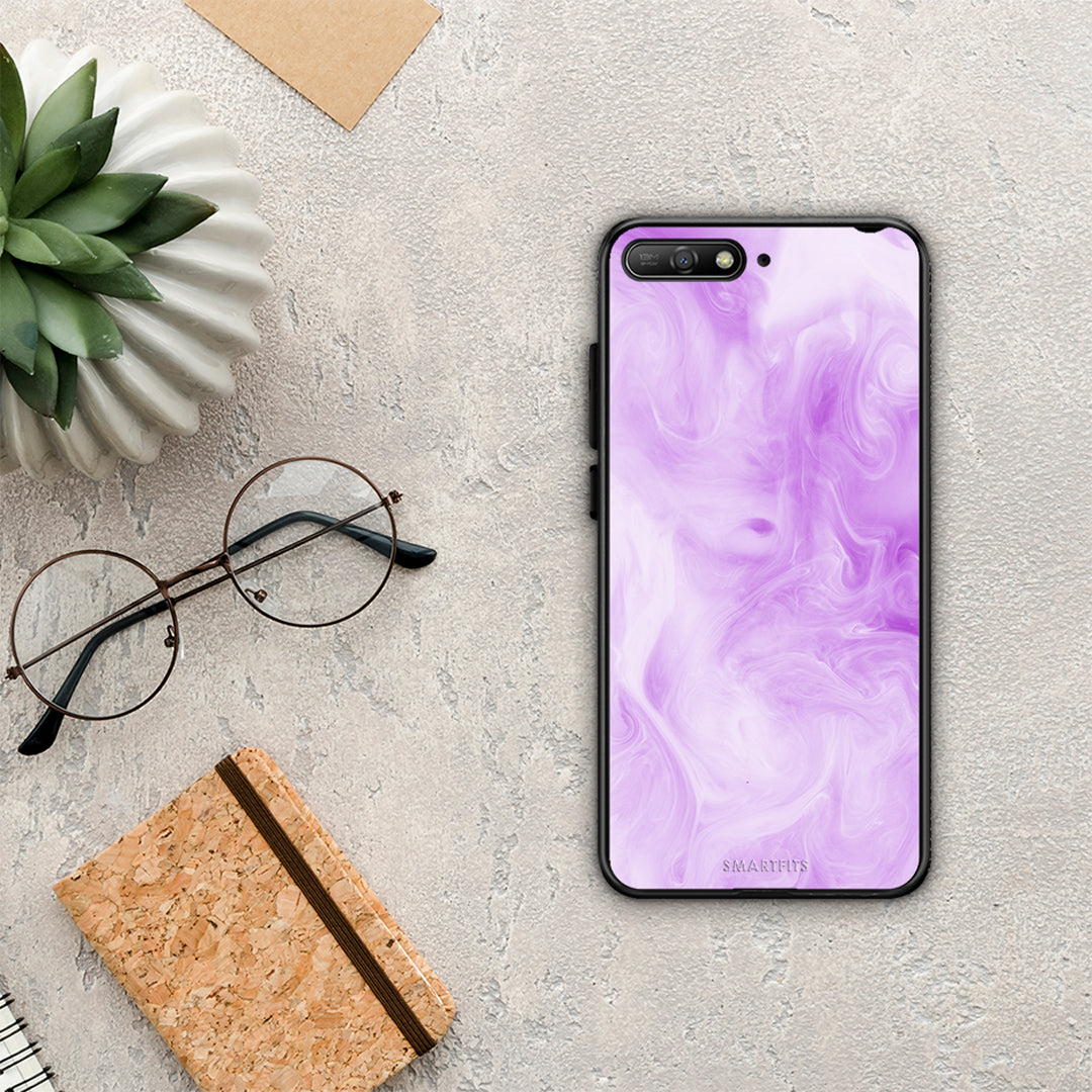 Watercolor Lavender - Huawei Y6 2018 / Honor 7A θήκη