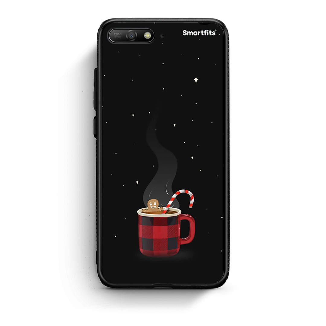 Huawei Y6 2018 Xmas Bathing θήκη από τη Smartfits με σχέδιο στο πίσω μέρος και μαύρο περίβλημα | Smartphone case with colorful back and black bezels by Smartfits