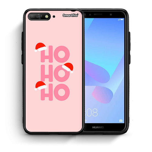 Θήκη Huawei Y6 2018 Xmas Ho Ho Ho από τη Smartfits με σχέδιο στο πίσω μέρος και μαύρο περίβλημα | Huawei Y6 2018 Xmas Ho Ho Ho case with colorful back and black bezels