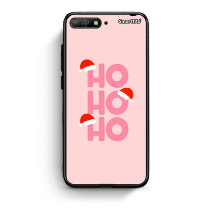 Huawei Y6 2018 Xmas Ho Ho Ho θήκη από τη Smartfits με σχέδιο στο πίσω μέρος και μαύρο περίβλημα | Smartphone case with colorful back and black bezels by Smartfits