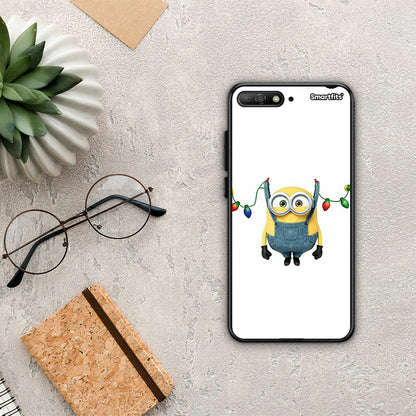 Xmas Minion Lights - Huawei Y6 2018 / Honor 7A θήκη