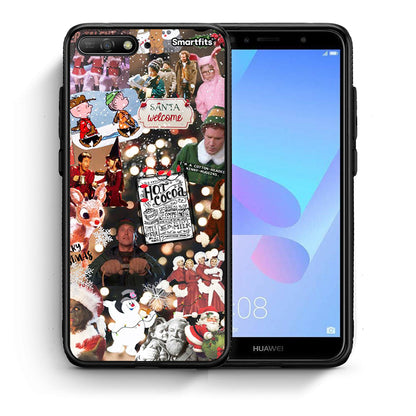 Θήκη Huawei Y6 2018 Xmas Movies από τη Smartfits με σχέδιο στο πίσω μέρος και μαύρο περίβλημα | Huawei Y6 2018 Xmas Movies case with colorful back and black bezels