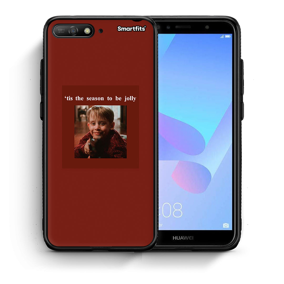 Θήκη Huawei Y6 2018 Xmas Ultimate Spirit από τη Smartfits με σχέδιο στο πίσω μέρος και μαύρο περίβλημα | Huawei Y6 2018 Xmas Ultimate Spirit case with colorful back and black bezels