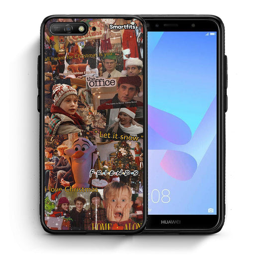 Θήκη Huawei Y6 2018 Xmas Wishes από τη Smartfits με σχέδιο στο πίσω μέρος και μαύρο περίβλημα | Huawei Y6 2018 Xmas Wishes case with colorful back and black bezels
