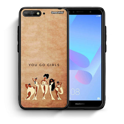 Θήκη Huawei Y6 2018 You Go Girl από τη Smartfits με σχέδιο στο πίσω μέρος και μαύρο περίβλημα | Huawei Y6 2018 You Go Girl case with colorful back and black bezels