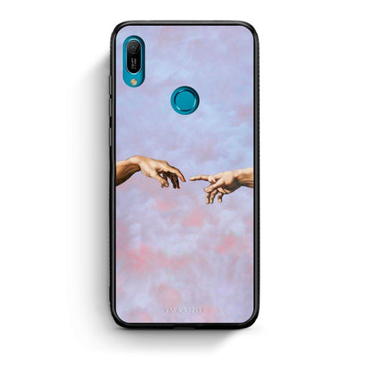 Huawei Y6 2019 Adam Hand θήκη από τη Smartfits με σχέδιο στο πίσω μέρος και μαύρο περίβλημα | Smartphone case with colorful back and black bezels by Smartfits