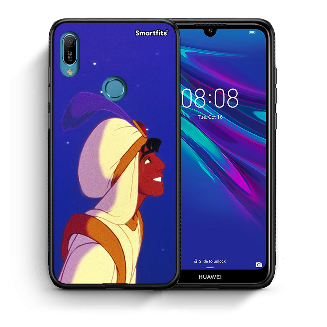 Θήκη Huawei Y6 2019 Alladin And Jasmine Love 1 από τη Smartfits με σχέδιο στο πίσω μέρος και μαύρο περίβλημα | Huawei Y6 2019 Alladin And Jasmine Love 1 case with colorful back and black bezels