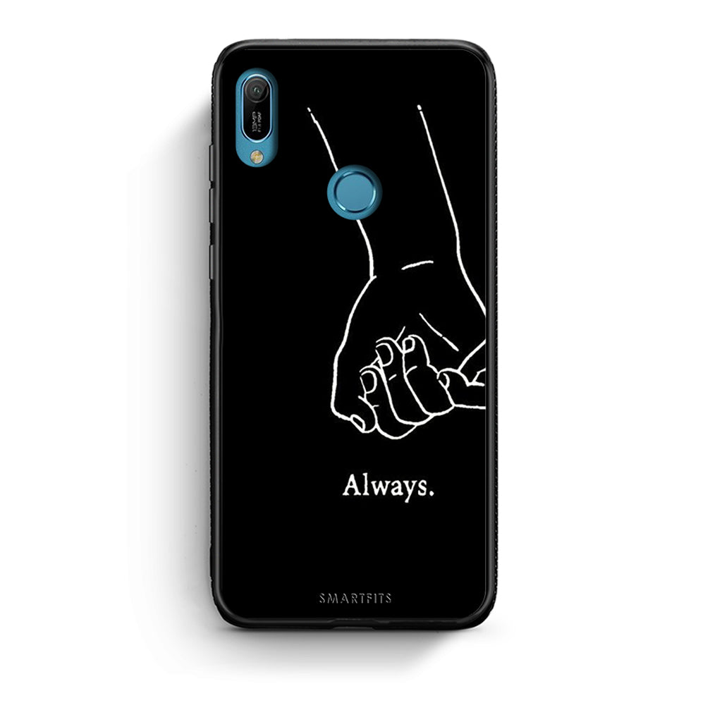 Huawei Y6 2019 Always & Forever 1 Θήκη Αγίου Βαλεντίνου από τη Smartfits με σχέδιο στο πίσω μέρος και μαύρο περίβλημα | Smartphone case with colorful back and black bezels by Smartfits