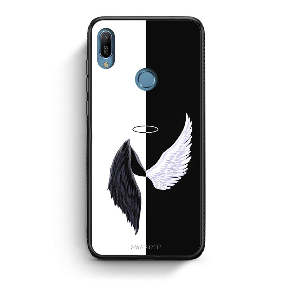 Huawei Y6 2019 Angels Demons θήκη από τη Smartfits με σχέδιο στο πίσω μέρος και μαύρο περίβλημα | Smartphone case with colorful back and black bezels by Smartfits