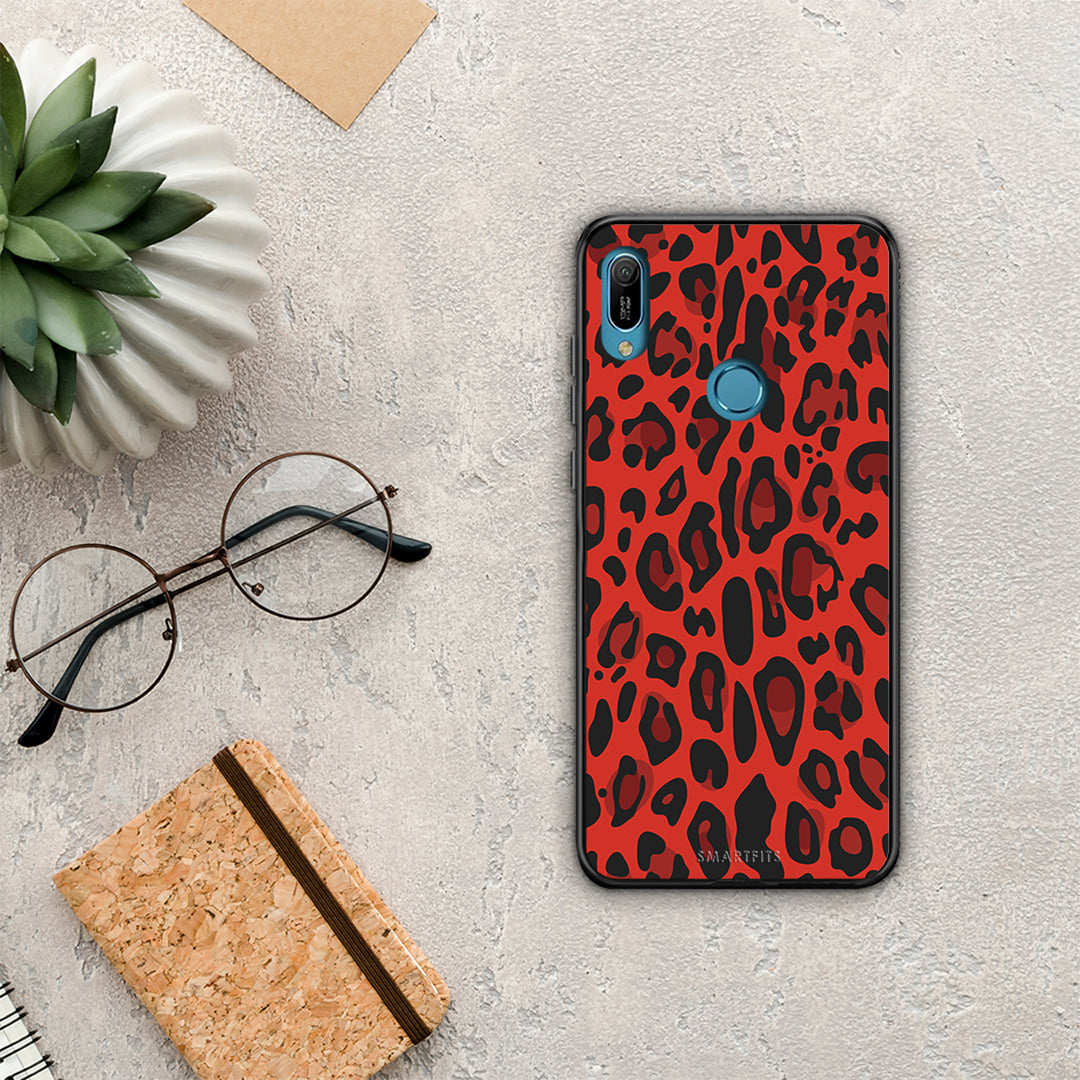 Animal Red Leopard - Huawei Y6 2019 θήκη