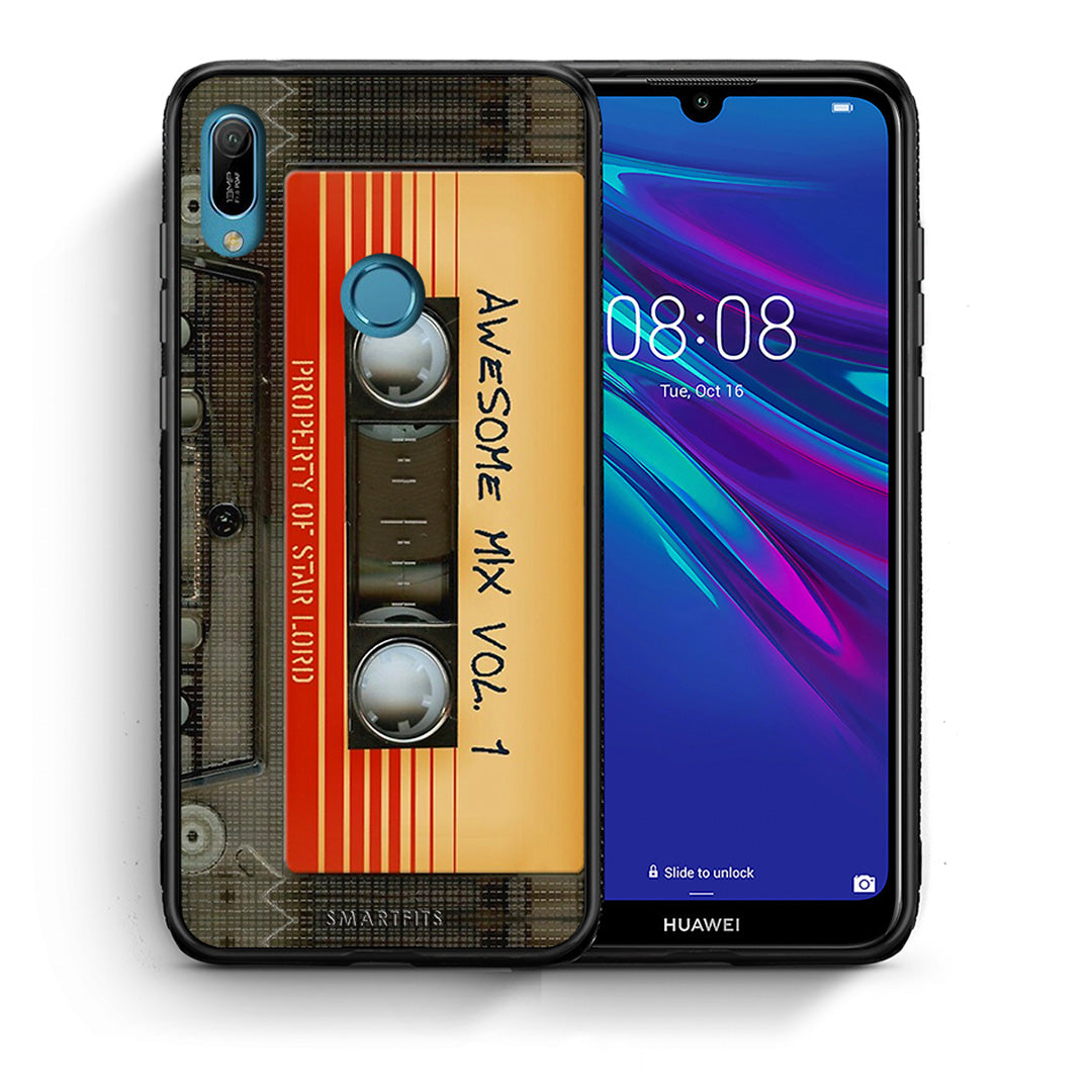 Θήκη Huawei Y6 2019 Awesome Mix από τη Smartfits με σχέδιο στο πίσω μέρος και μαύρο περίβλημα | Huawei Y6 2019 Awesome Mix case with colorful back and black bezels