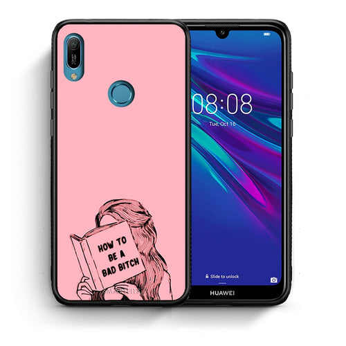 Θήκη Huawei Y6 2019 Bad Bitch από τη Smartfits με σχέδιο στο πίσω μέρος και μαύρο περίβλημα | Huawei Y6 2019 Bad Bitch case with colorful back and black bezels
