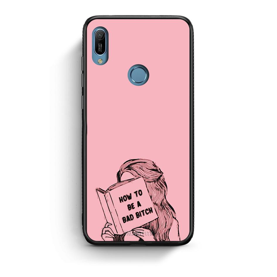Huawei Y6 2019 Bad Bitch θήκη από τη Smartfits με σχέδιο στο πίσω μέρος και μαύρο περίβλημα | Smartphone case with colorful back and black bezels by Smartfits