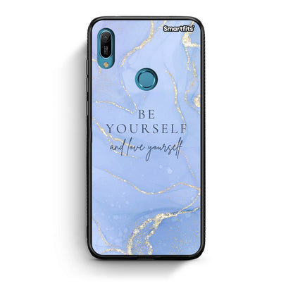 Huawei Y6 2019 Be Yourself θήκη από τη Smartfits με σχέδιο στο πίσω μέρος και μαύρο περίβλημα | Smartphone case with colorful back and black bezels by Smartfits