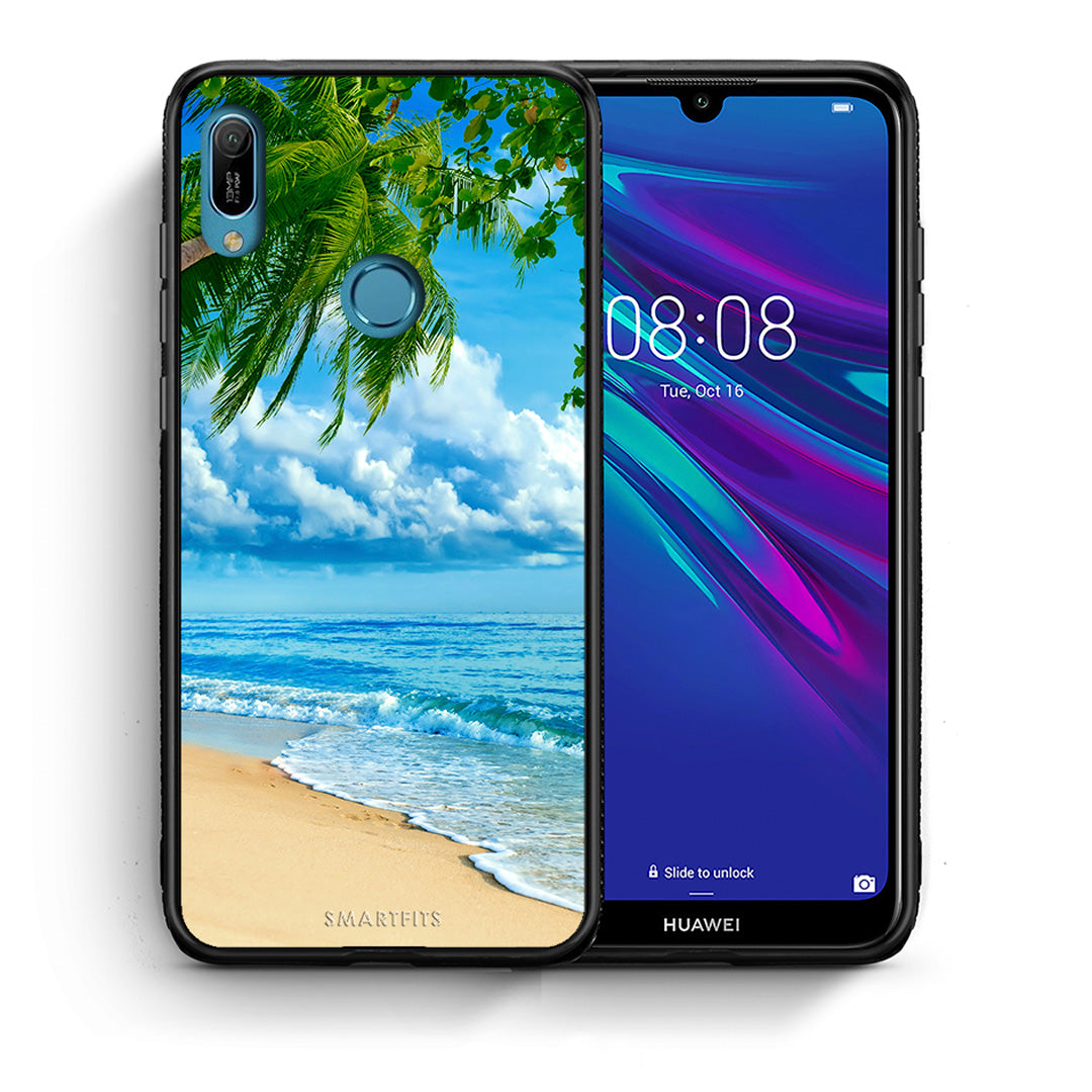 Θήκη Huawei Y6 2019 Beautiful Beach από τη Smartfits με σχέδιο στο πίσω μέρος και μαύρο περίβλημα | Huawei Y6 2019 Beautiful Beach case with colorful back and black bezels