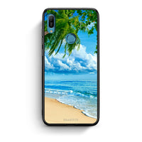 Thumbnail for Huawei Y6 2019 Beautiful Beach θήκη από τη Smartfits με σχέδιο στο πίσω μέρος και μαύρο περίβλημα | Smartphone case with colorful back and black bezels by Smartfits