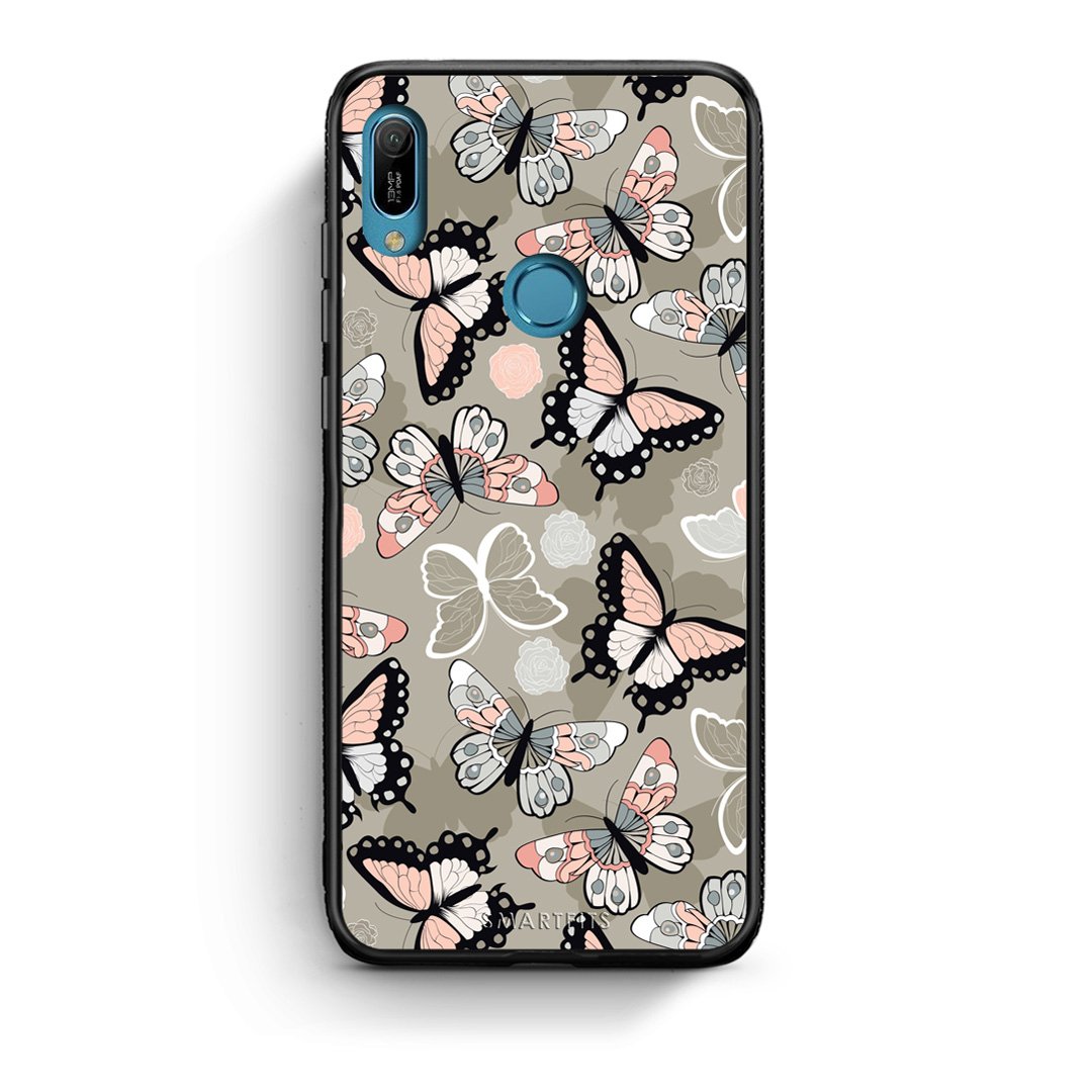 135 - Huawei Y6 2019 Butterflies Boho case, cover, bumper