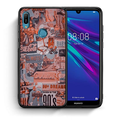 Θήκη Huawei Y6 2019 Born In 90s από τη Smartfits με σχέδιο στο πίσω μέρος και μαύρο περίβλημα | Huawei Y6 2019 Born In 90s case with colorful back and black bezels