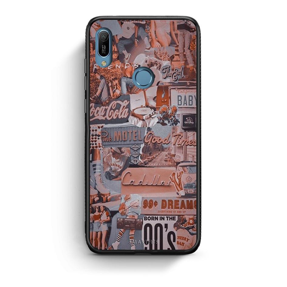 Huawei Y6 2019 Born In 90s θήκη από τη Smartfits με σχέδιο στο πίσω μέρος και μαύρο περίβλημα | Smartphone case with colorful back and black bezels by Smartfits