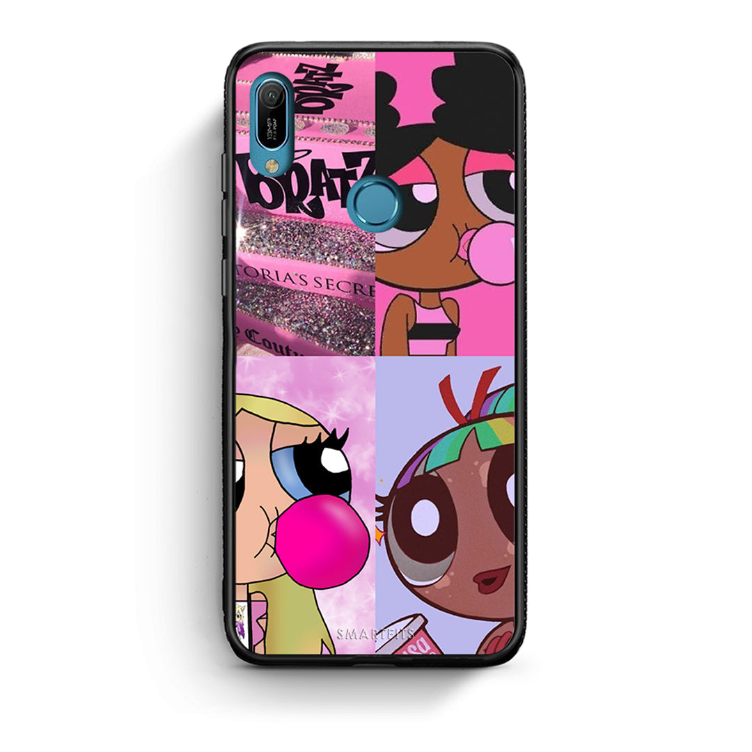 Huawei Y6 2019 Bubble Girls Θήκη Αγίου Βαλεντίνου από τη Smartfits με σχέδιο στο πίσω μέρος και μαύρο περίβλημα | Smartphone case with colorful back and black bezels by Smartfits
