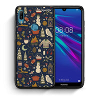 Thumbnail for Θήκη Huawei Y6 2019 Christmas Elements από τη Smartfits με σχέδιο στο πίσω μέρος και μαύρο περίβλημα | Huawei Y6 2019 Christmas Elements case with colorful back and black bezels