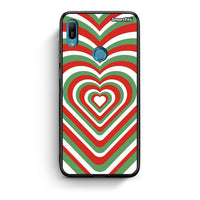 Thumbnail for Huawei Y6 2019 Christmas Hearts θήκη από τη Smartfits με σχέδιο στο πίσω μέρος και μαύρο περίβλημα | Smartphone case with colorful back and black bezels by Smartfits