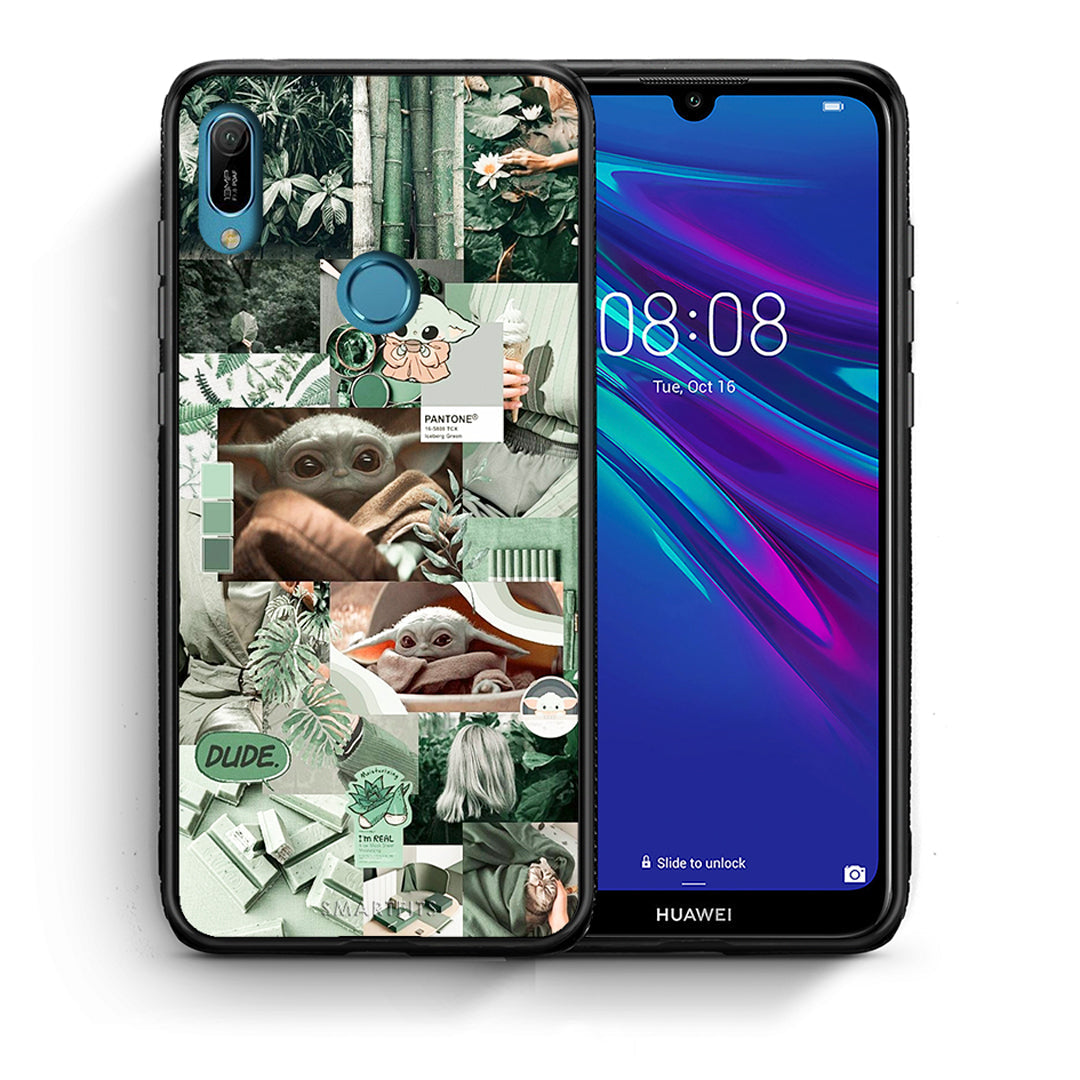 Θήκη Αγίου Βαλεντίνου Huawei Y6 2019 Collage Dude από τη Smartfits με σχέδιο στο πίσω μέρος και μαύρο περίβλημα | Huawei Y6 2019 Collage Dude case with colorful back and black bezels