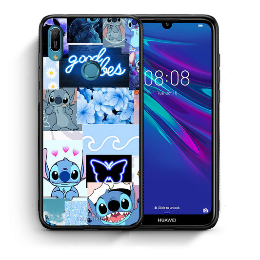 Θήκη Αγίου Βαλεντίνου Huawei Y6 2019 Collage Good Vibes από τη Smartfits με σχέδιο στο πίσω μέρος και μαύρο περίβλημα | Huawei Y6 2019 Collage Good Vibes case with colorful back and black bezels