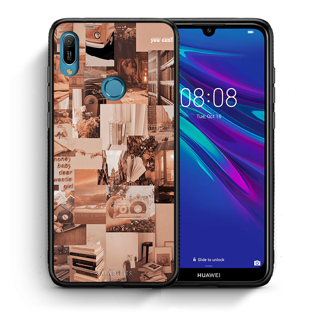 Θήκη Αγίου Βαλεντίνου Huawei Y6 2019 Collage You Can από τη Smartfits με σχέδιο στο πίσω μέρος και μαύρο περίβλημα | Huawei Y6 2019 Collage You Can case with colorful back and black bezels