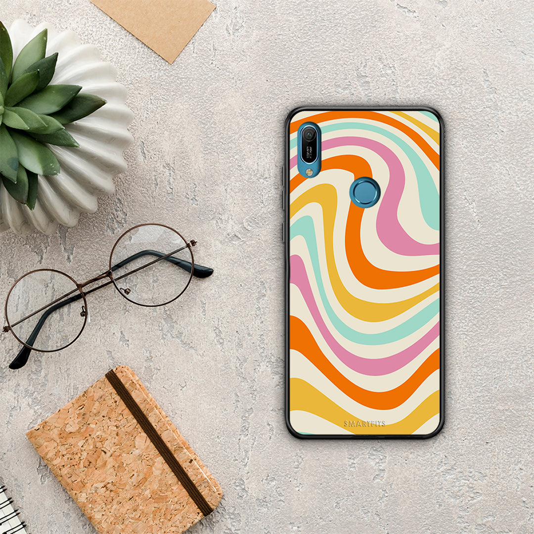 Colourful Waves - Huawei Y6 2019 θήκη