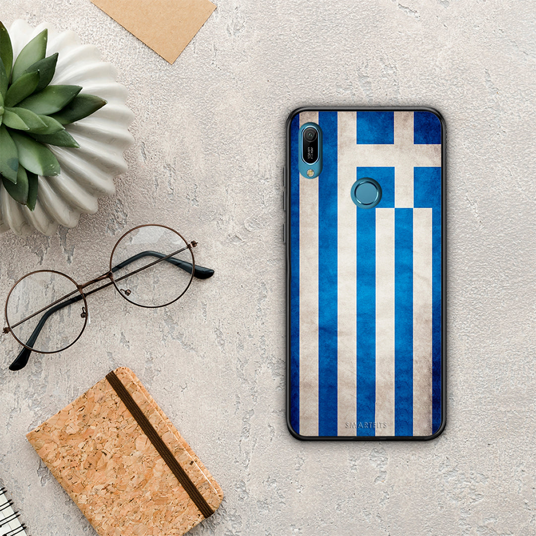 Flag Greek - Huawei Y6 2019 θήκη