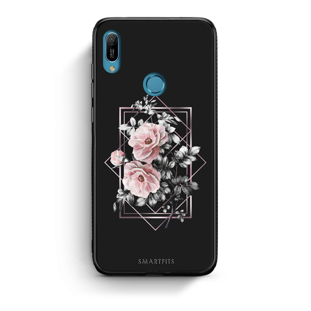 4 - Huawei Y6 2019 Frame Flower case, cover, bumper