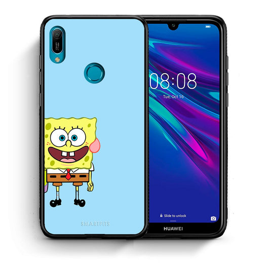 Θήκη Huawei Y6 2019 Friends Bob από τη Smartfits με σχέδιο στο πίσω μέρος και μαύρο περίβλημα | Huawei Y6 2019 Friends Bob case with colorful back and black bezels