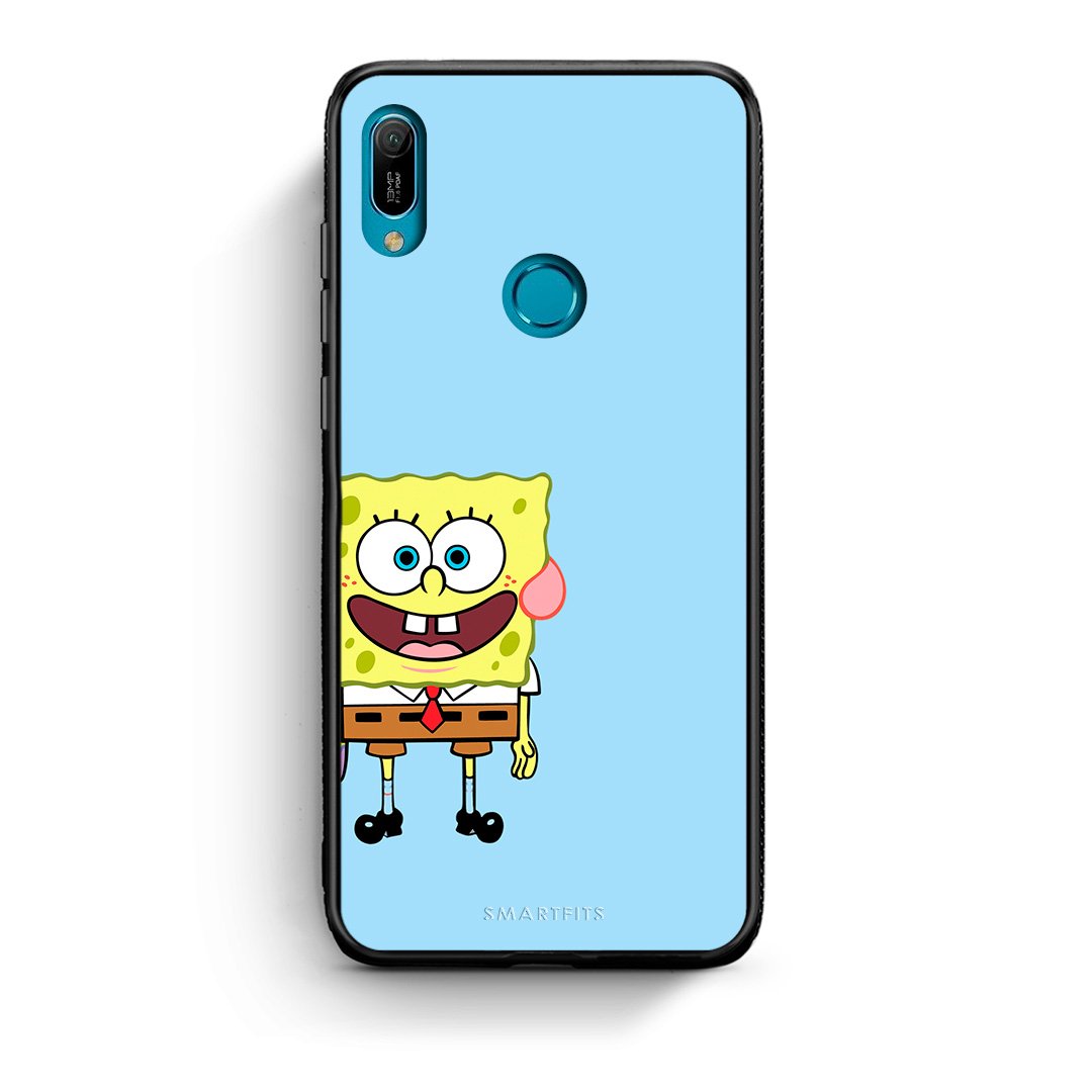 Huawei Y6 2019 Friends Bob θήκη από τη Smartfits με σχέδιο στο πίσω μέρος και μαύρο περίβλημα | Smartphone case with colorful back and black bezels by Smartfits