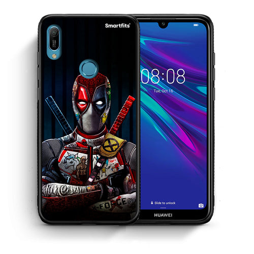 Θήκη Huawei Y6 2019 Funny Guy από τη Smartfits με σχέδιο στο πίσω μέρος και μαύρο περίβλημα | Huawei Y6 2019 Funny Guy case with colorful back and black bezels