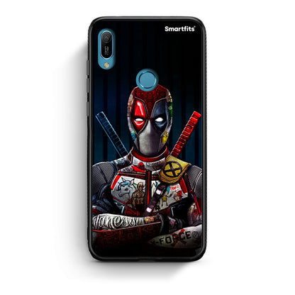 Huawei Y6 2019 Funny Guy θήκη από τη Smartfits με σχέδιο στο πίσω μέρος και μαύρο περίβλημα | Smartphone case with colorful back and black bezels by Smartfits