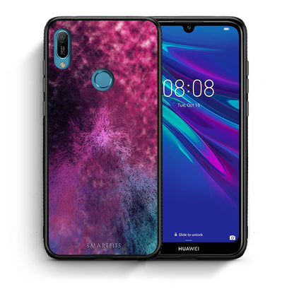 Θήκη Huawei Y6 2019 Aurora Galaxy από τη Smartfits με σχέδιο στο πίσω μέρος και μαύρο περίβλημα | Huawei Y6 2019 Aurora Galaxy case with colorful back and black bezels