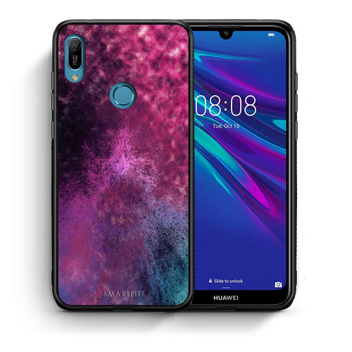 Θήκη Huawei Y6 2019 Aurora Galaxy από τη Smartfits με σχέδιο στο πίσω μέρος και μαύρο περίβλημα | Huawei Y6 2019 Aurora Galaxy case with colorful back and black bezels
