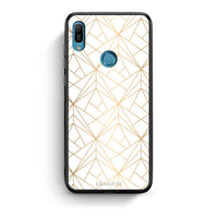 Thumbnail for 111 - Huawei Y6 2019 Luxury White Geometric case, cover, bumper