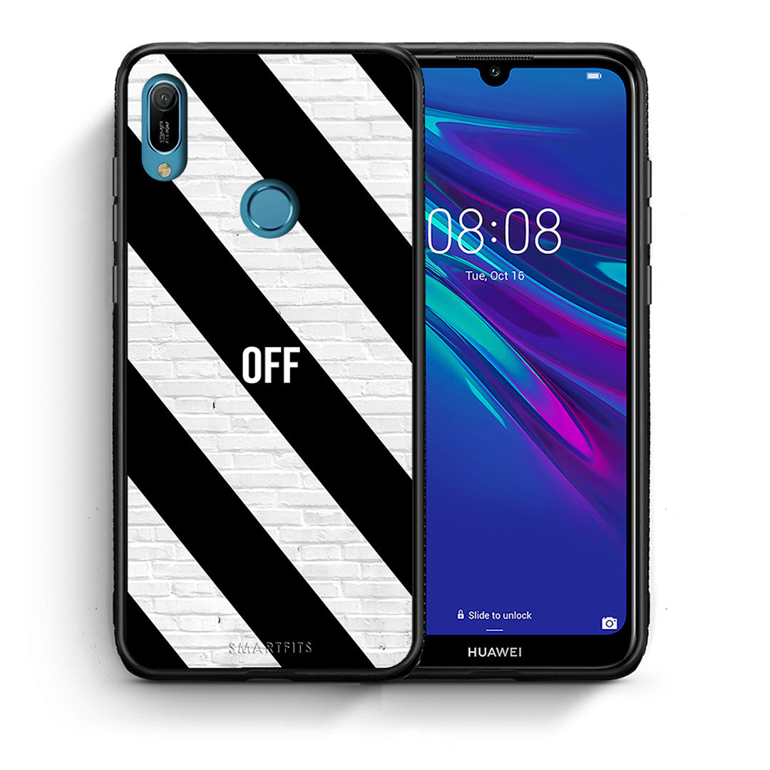 Θήκη Huawei Y6 2019 Get Off από τη Smartfits με σχέδιο στο πίσω μέρος και μαύρο περίβλημα | Huawei Y6 2019 Get Off case with colorful back and black bezels