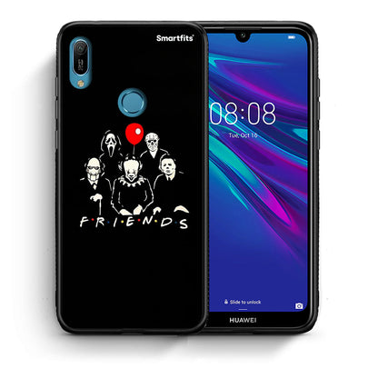 Θήκη Huawei Y6 2019 Halloween Friends από τη Smartfits με σχέδιο στο πίσω μέρος και μαύρο περίβλημα | Huawei Y6 2019 Halloween Friends case with colorful back and black bezels