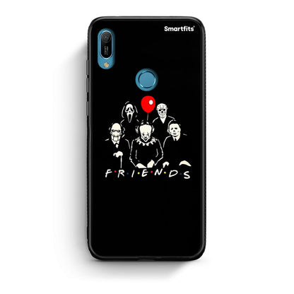 Huawei Y6 2019 Halloween Friends Θήκη από τη Smartfits με σχέδιο στο πίσω μέρος και μαύρο περίβλημα | Smartphone case with colorful back and black bezels by Smartfits