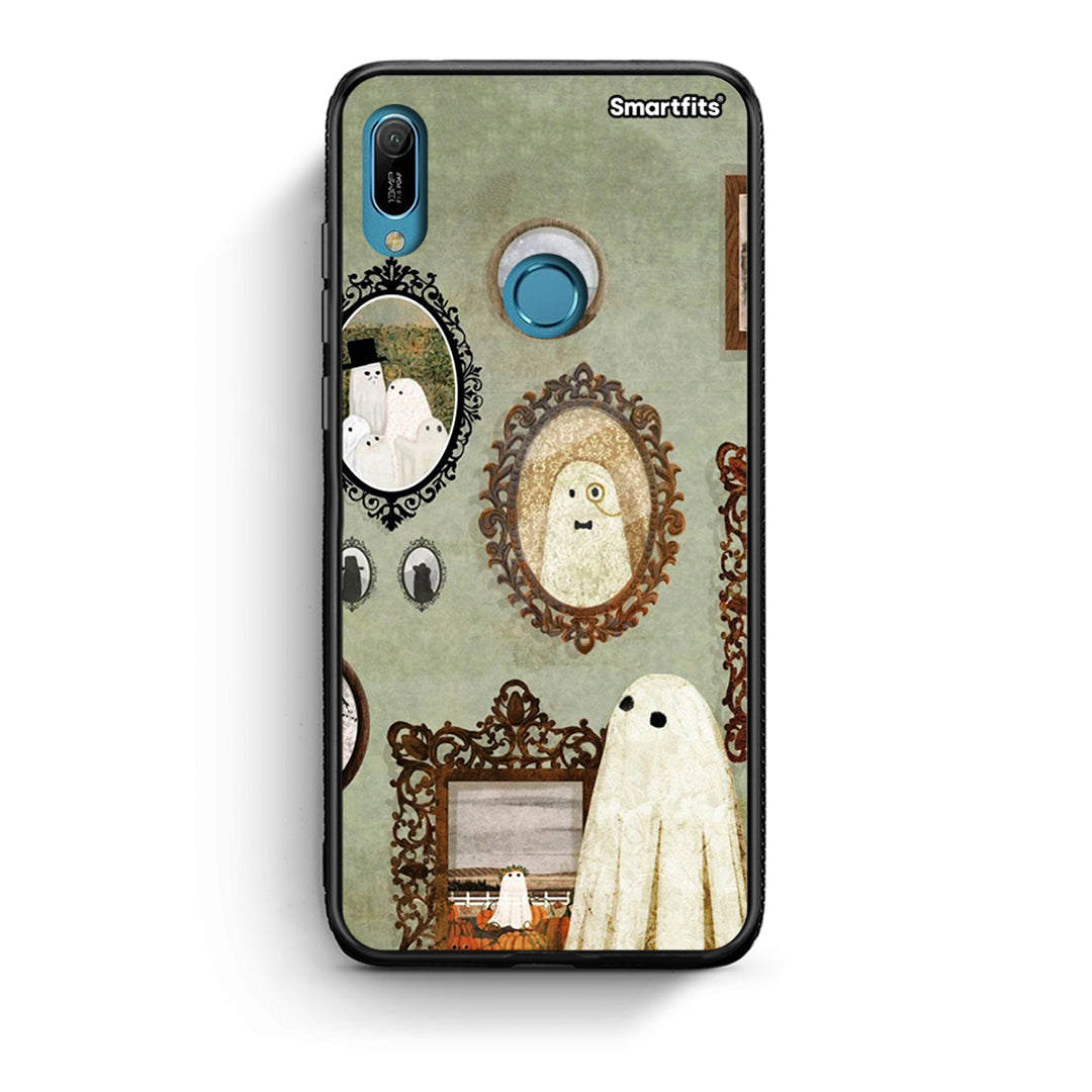 Huawei Y6 2019 Halloween Ghost Season Θήκη από τη Smartfits με σχέδιο στο πίσω μέρος και μαύρο περίβλημα | Smartphone case with colorful back and black bezels by Smartfits