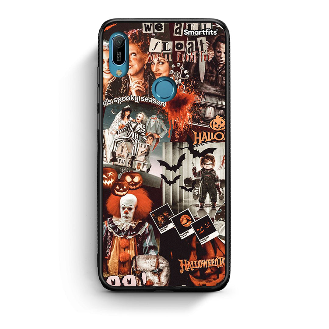 Huawei Y6 2019 Halloween Spooky Season Θήκη από τη Smartfits με σχέδιο στο πίσω μέρος και μαύρο περίβλημα | Smartphone case with colorful back and black bezels by Smartfits
